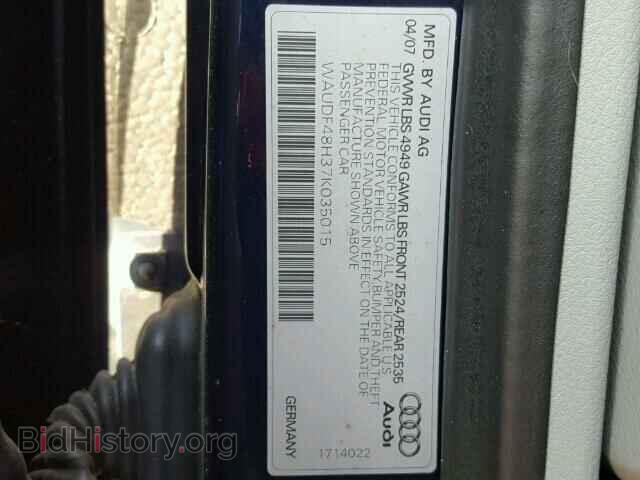 2007 AUDI A4 - VIN: WAUDF48H37K035015 - Photo 10