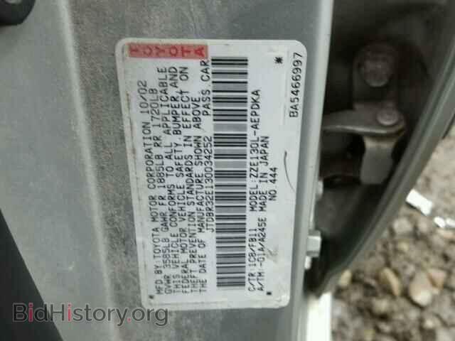 2003 TOYOTA COROLLA - VIN: JTDBR32E130034252 - Фото 10