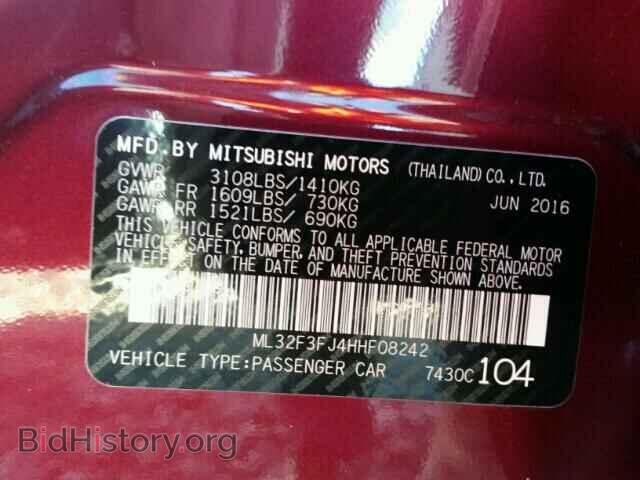 2017 MITSUBISHI MIRAGE - VIN: ML32F3FJ4HHF08242 - Фото 10