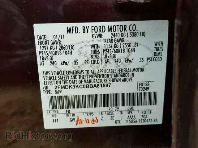 2011 FORD EDGE - VIN: 2FMDK3KC0BBA81597 - Photo 10