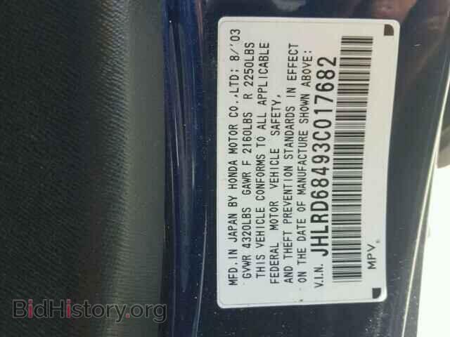 2003 HONDA CRV - VIN: JHLRD68493C017682 - Фото 10