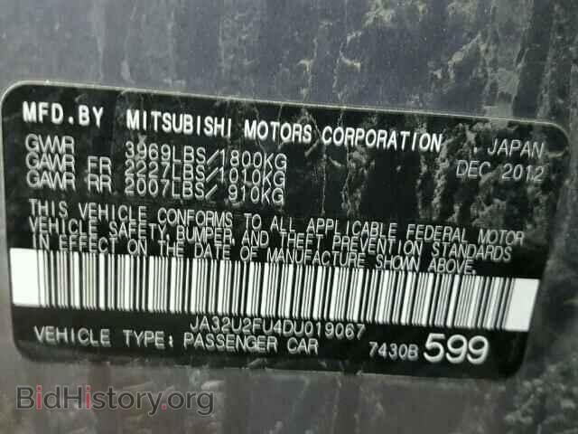 2013 MITSUBISHI LANCER - VIN: JA32U2FU4DU019067 - Фото 10