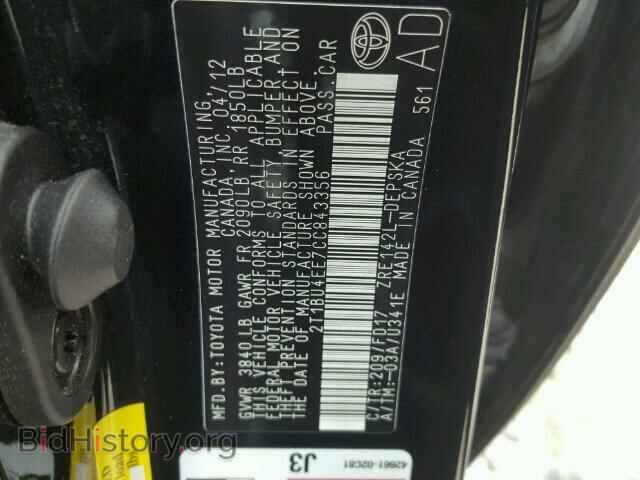 2012 TOYOTA COROLLA - VIN: 2T1BU4EE7CC843356 - Фото 10