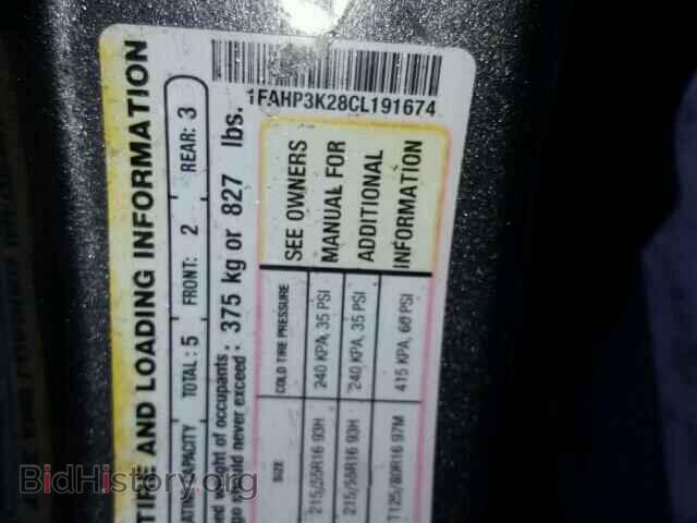 2012 FORD FOCUS - VIN: 1FAHP3K28CL191674 - Фото 10