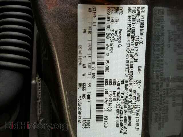 2014 FORD FOCUS - VIN: 1FADP3K22EL248064 - Photo 9