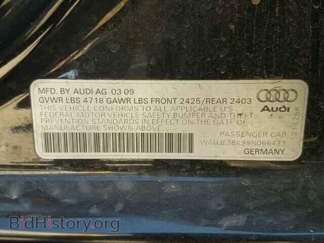 2009 AUDI A4 - VIN: WAUJF78K99N066433 - Фото 10