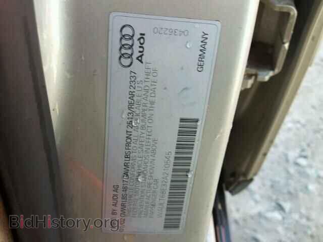 2002 AUDI A4 - VIN: WAULT68E32A210545 - Фото 10