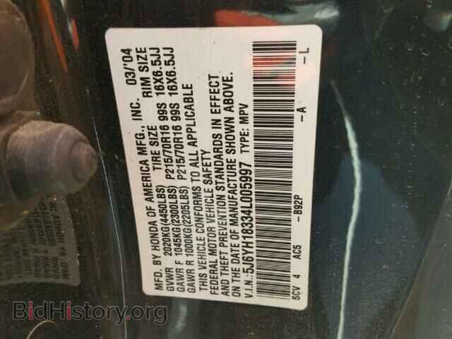 2004 HONDA ELEMENT - VIN: 5J6YH18334L005997 - Photo 10