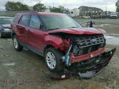 2016 Ford EXPLORER, красный — VIN 1FM5K7B81GGA76268, Copart