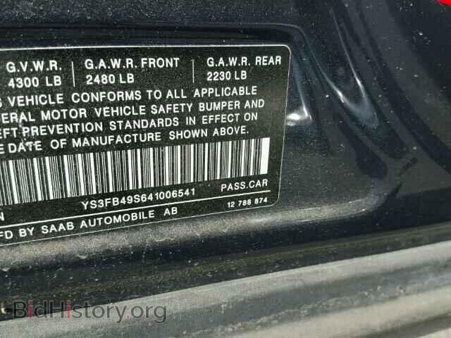 2004 SAAB 9 3 - VIN: YS3FB49S641006541 - Фото 10