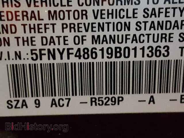 2009 HONDA PILOT - VIN: 5FNYF48619B011363 - Фото 10