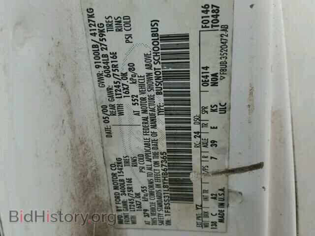 2000 FORD ECONOLINE - VIN: 1FBSS31L8YHB67365 - Photo 10