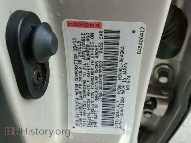 2003 LEXUS ES300 - VIN: JTHBF30G030099900 - Фото 10