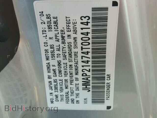 2004 HONDA S2000 - VIN: JHMAP21474T004143 - Фото 10