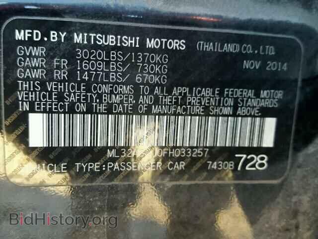 2015 MITSUBISHI MIRAGE - VIN: ML32A3HJ0FH033257 - Фото 10