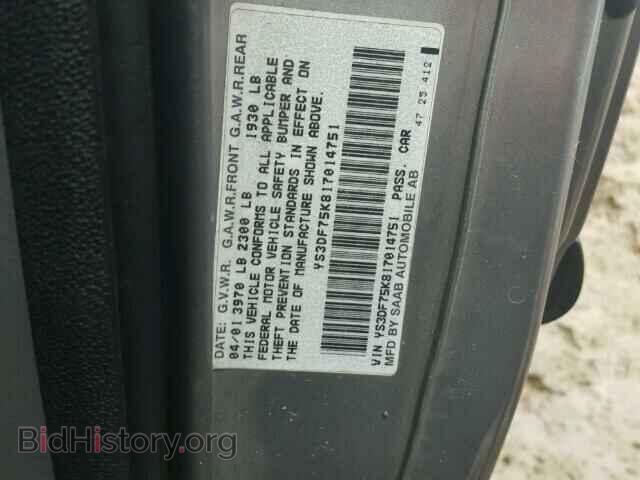 2001 SAAB 9 3 - VIN: YS3DF75K817014751 - Фото 10