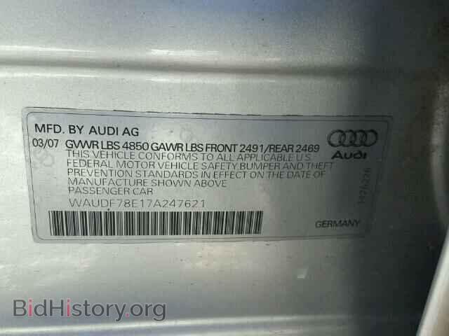 2007 AUDI A4 - VIN: WAUDF78E17A247621 - Photo 10