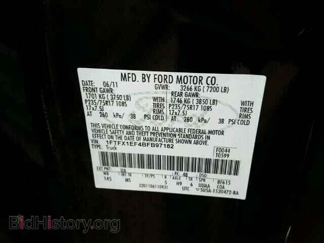 2011 FORD F150 - VIN: 1FTFX1EF4BFB97182 - Фото 10