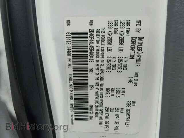 2005 DODGE CARAVAN - VIN: 2D4GP44L45R403419 - Фото 10