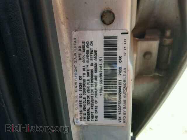1997 SAAB 900 - VIN: YS3DF55N9V2004151 - Фото 10