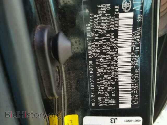 2011 TOYOTA COROLLA - VIN: 2T1BU4EE3BC746993 - Фото 10