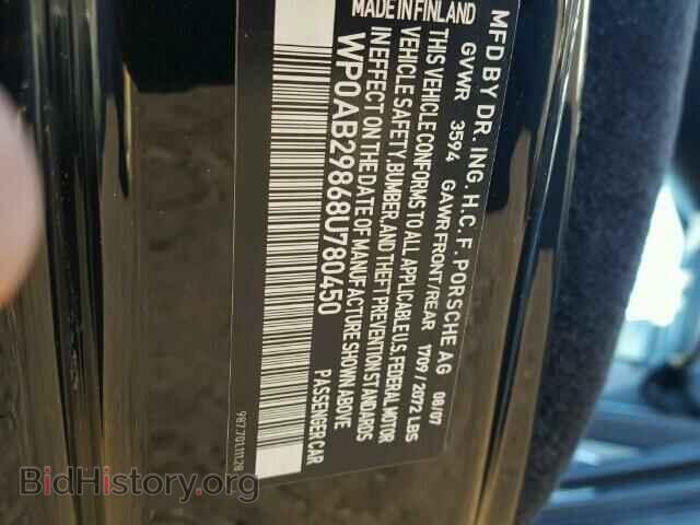 2008 PORSCHE CAYMAN - VIN: WP0AB29868U780450 - Фото 10