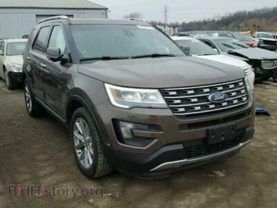 2016 Ford EXPLORER Explorer L, brown — VIN 1FM5K8F84GGA17313, Copart