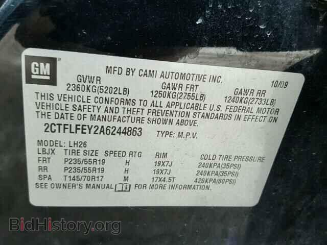 2010 GMC TERRAIN - VIN: 2CTFLFEY2A6244863 - Photo 10