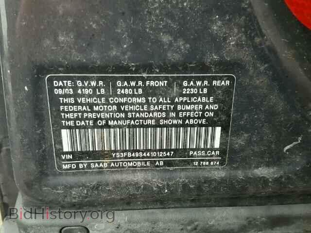 2004 SAAB 9 3 - VIN: YS3FB49S441012547 - Photo 10