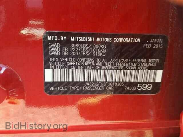 2015 MITSUBISHI LANCER - VIN: JA32U2FU3FU018365 - Фото 10