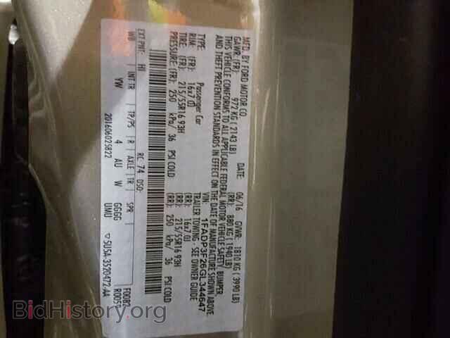 2016 FORD FOCUS - VIN: 1FADP3F26GL344647 - Фото 10