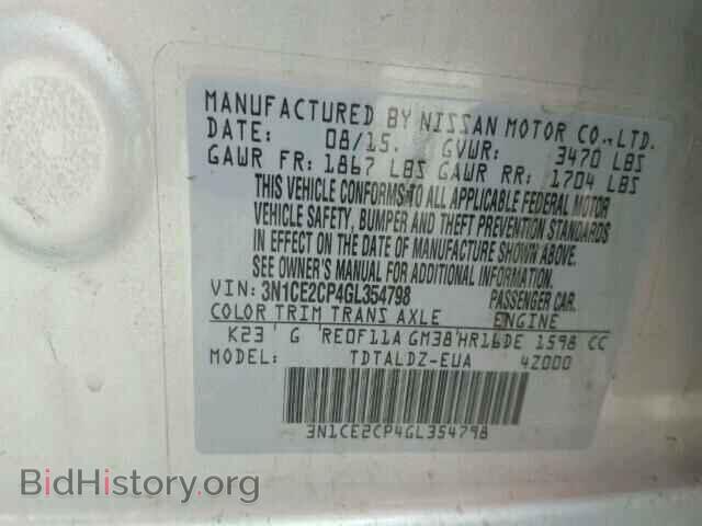 2016 NISSAN VERSA - VIN: 3N1CE2CP4GL354798 - Photo 10