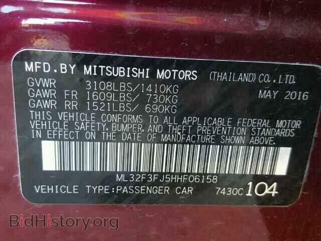 2017 MITSUBISHI MIRAGE - VIN: ML32F3FJ5HHF06158 - Фото 10