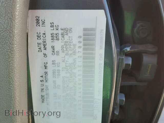 2003 MITSUBISHI GALANT - VIN: 4A3AA46H53E127000 - Фото 10