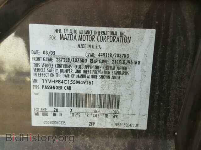 2005 MAZDA 6 - VIN: 1YVHP84C155M49161 - Фото 10
