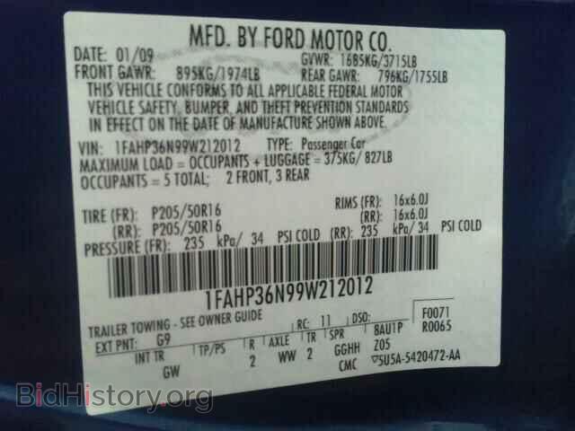 2009 FORD FOCUS - VIN: 1FAHP36N99W212012 - Фото 10
