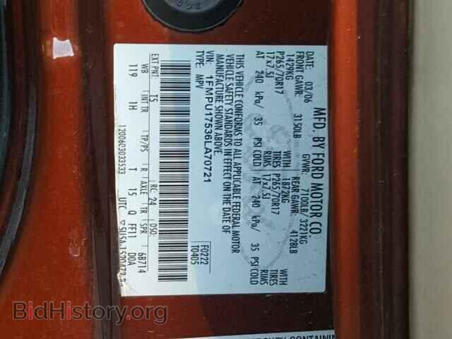 2006 FORD EXPEDITION - VIN: 1FMPU17536LA70721 - Photo 10