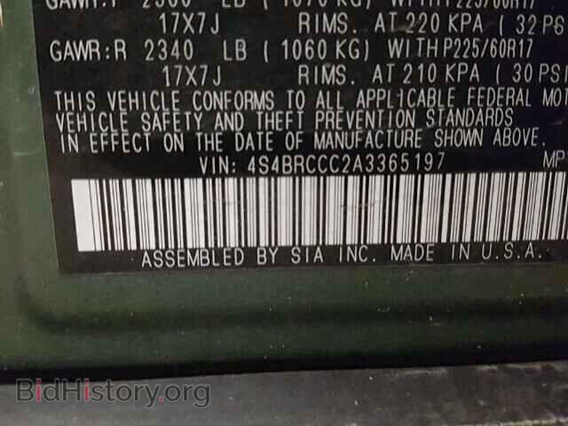 2010 SUBARU OUTBACK - VIN: 4S4BRCCC2A3365197 - Photo 10