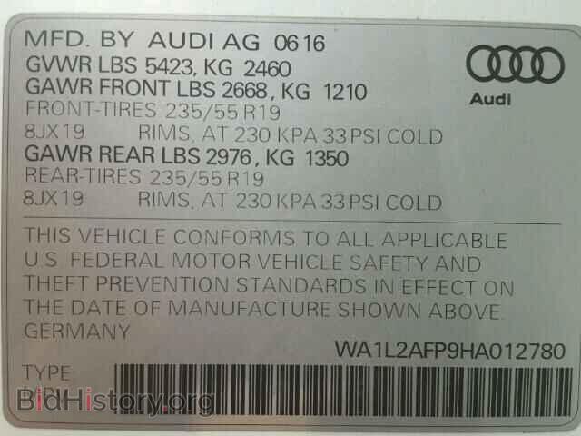 2017 AUDI Q5 - VIN: WA1L2AFP9HA012780 - Фото 10