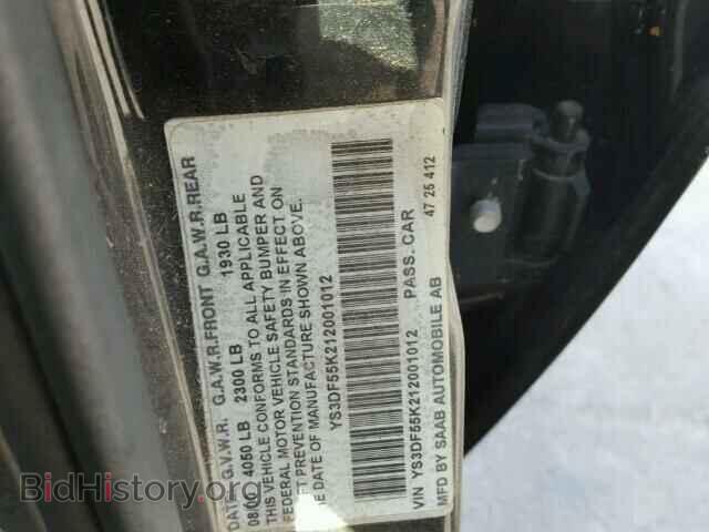 2001 SAAB 9 3 - VIN: YS3DF55K212001012 - Фото 10
