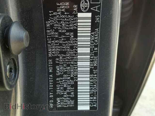 2011 TOYOTA COROLLA - VIN: 2T1BU4EEXBC722822 - Photo 9