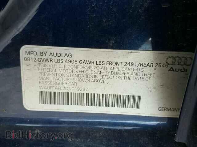 2013 AUDI A4 - VIN: WAUFFAFL2DN019297 - Фото 10