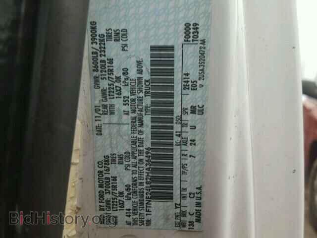 2002 FORD ECONOLINE - VIN: 1FTNE24L82HA36496 - Photo 10