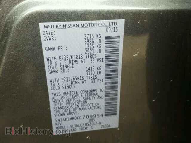 2015 NISSAN PATHFINDER - VIN: 5N1AR2MM0FC709954 - Photo 10