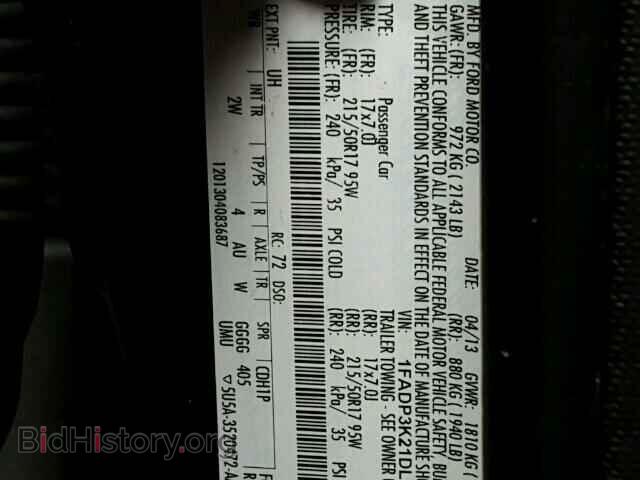 2013 FORD FOCUS - VIN: 1FADP3K21DL320094 - Photo 10