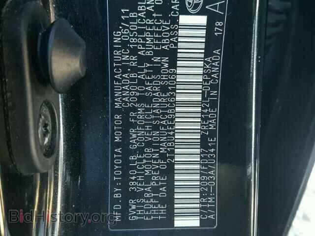 2011 TOYOTA COROLLA - VIN: 2T1BU4EE9BC631069 - Фото 10