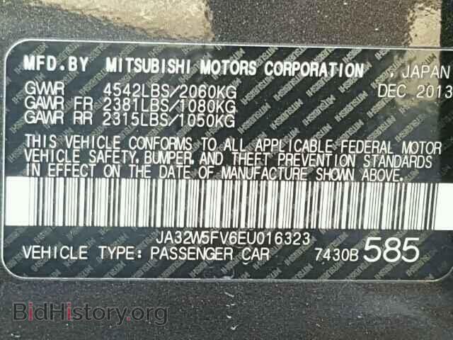 2014 MITSUBISHI EVO - VIN: JA32W5FV6EU016323 - Фото 10