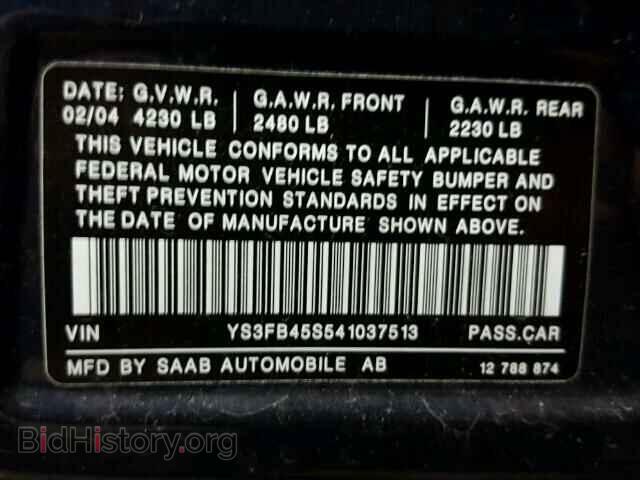 2004 SAAB 9 3 - VIN: YS3FB45S541037513 - Photo 10