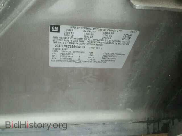 2011 GMC TERRAIN - VIN: 2CTFLVEC2B6426109 - Photo 10