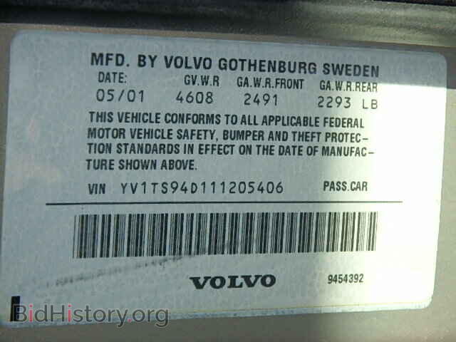 2001 VOLVO S80 - VIN: YV1TS94D111205406 - Фото 9